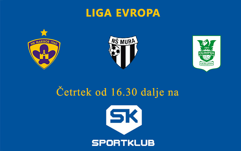 Prenosti tekem v kvalifikacijah za Ligo Europa: Olimpija - Vikingur, Nome Kalju - Mura in Maribor - Colerain Prenosti tekem v kvalifikacijah za Ligo Europa: Olimpija - Vikingur, Nome Kalju - Mura in Maribor - Colerain