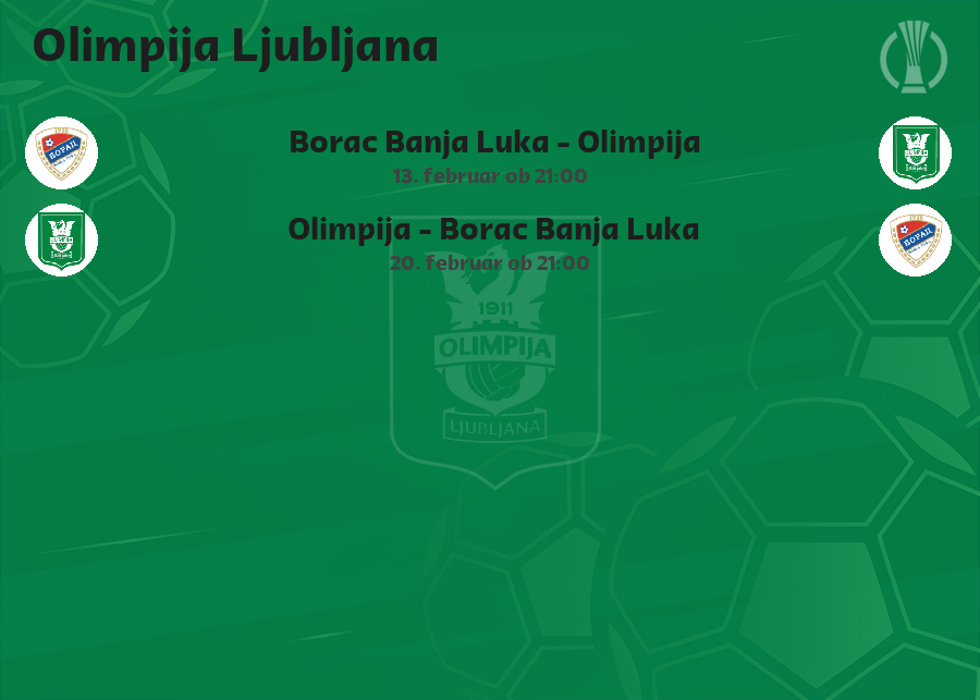 Šestnajstina finala Konferenčne lige Olimpija proti Borcu iz Banjaluke. Prenos v živo na Šport TV oz Športklubu. Šestnajstina finala Konferenčne lige Olimpija proti Borcu iz Banjaluke. Prenos v živo na Šport TV oz Športklubu.